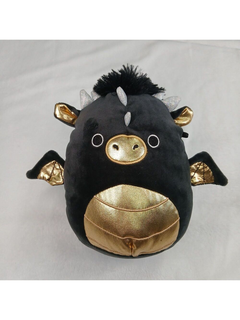 Squishmallows Luxmen Black Gold Dragon Plush Fantasy Squad 7.5" Stuffed Animal
